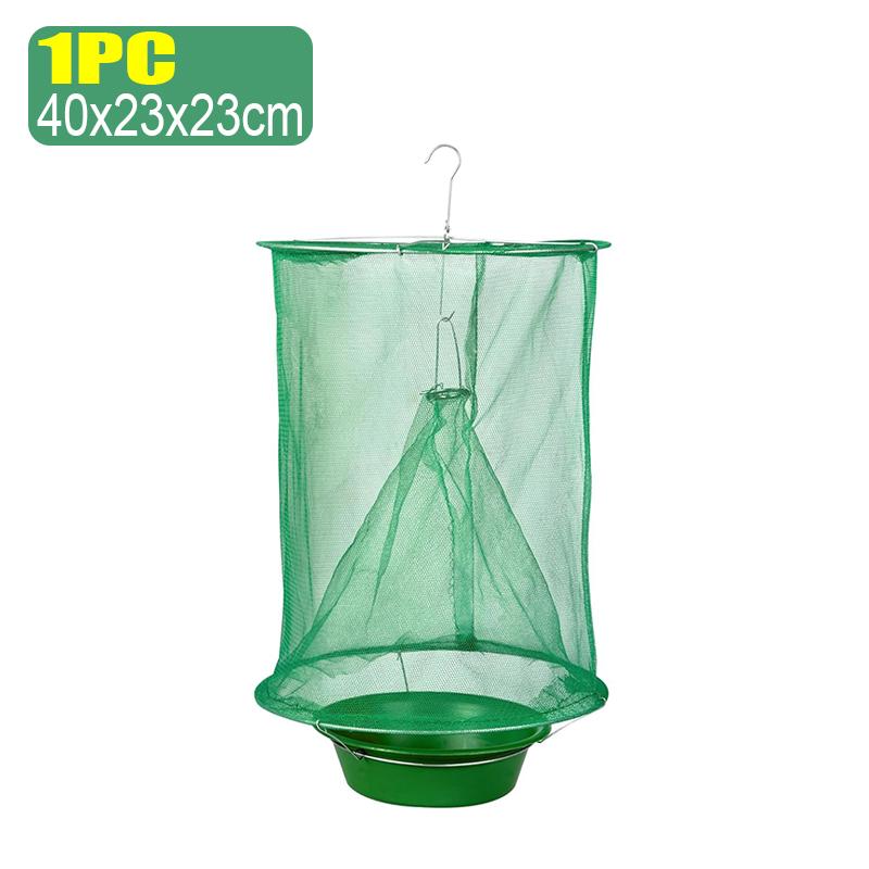 6/1PCS Ranch Hanging Catcher Reusable Fly Killer Mesh Cage Flies Catcher Bag Fly Repellent Outdoor Fly Traps for Horses Stable