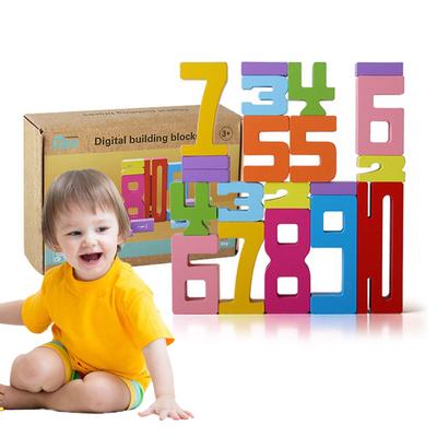Zahlen Stapelblöcke Kleinkindspielzeug Vorschulische Lernaktivitäten Balance Wettbewerb Spielzeug für Kinder ab 3 Jahren