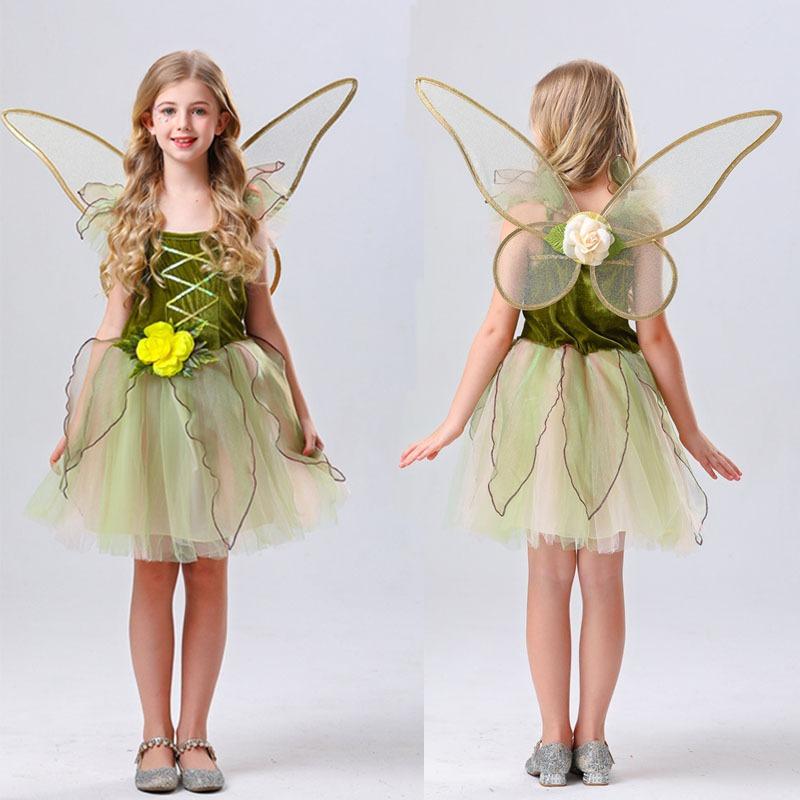 Juni 1 Kinder Aufführungskleidung, Blumenfee Prinzessinnenkleid, Elfen Kinder Netz Tüllrock, Bühnenaufführungskleidung