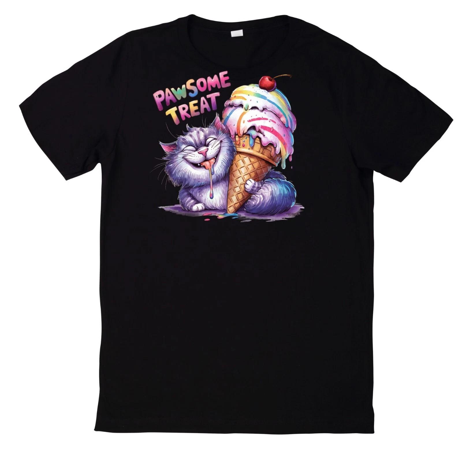 T-Shirt Lustiges Katzen Motiv Baumwolle S