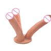 Realistic Silicone Three Headed Dildo Vagina G Spot with Sucker Butt Plug Huge Dildos Female Sex Toys Gay Sex Toys