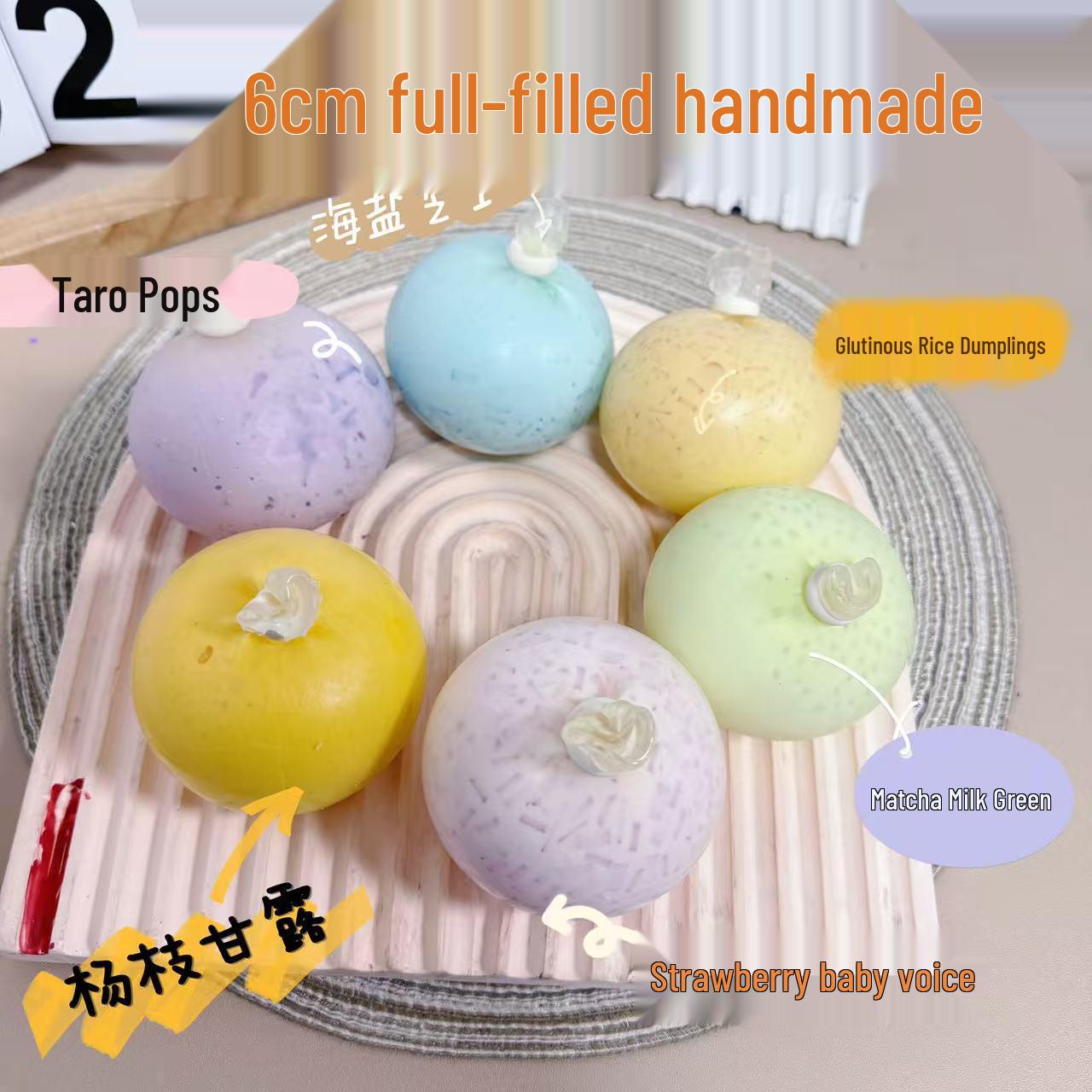 

6cm Moldable Handmade Stress Relief Ball: Soft, Pinchable Mochi-Like Decompression Toy