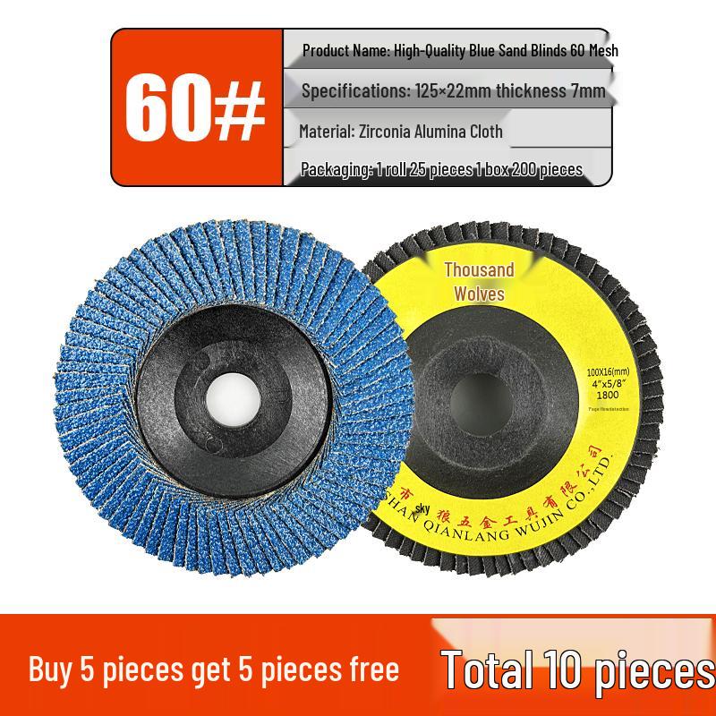 Flap Disc Grinding Wheel for Angle Grinder - 125/150/180mm, Metal & Stainless Steel Sandpaper