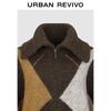 UR Women's Retro Argyle Short Knit Cardigan
