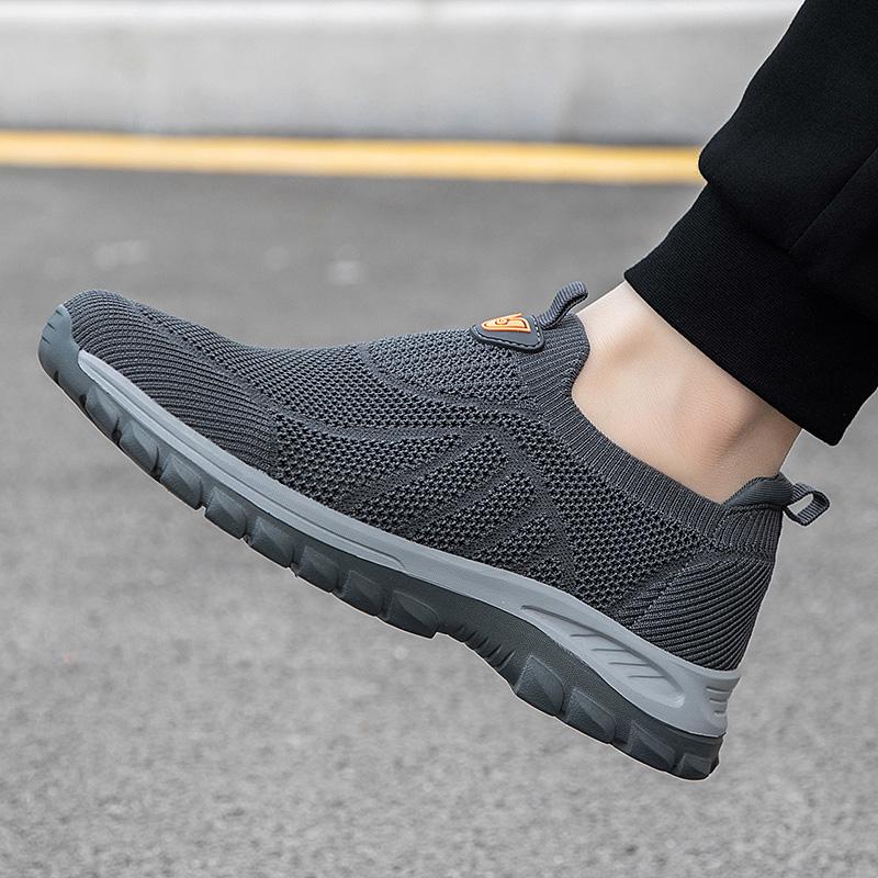 Women's Ladies Shoes Breathable Flying Woven Slip-On Sneakers Woman 2025 Sneakers Anti Slip Fly Woven Shoes for One Foot Men