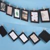 KALIONE 20pcs Paper Photo Frames, 4x6 Inch Photo Strip Frame Hanging Photos Display Banner, Picture String with Clips, Photos Holder for Wall,