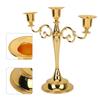 Metal Candle Holder 3 Arms High Gloss Retro Exquisite Candlestick Holder for Dining Tables Wedding Decoration