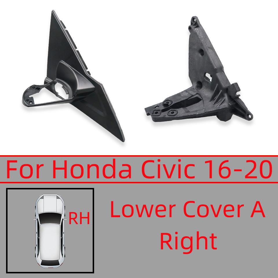 Left And Right External Rearview Mirror Lower Cover Cap Wing Side Mirror Lower Shell For Honda Civic 2016 2017 2018 2019 2020