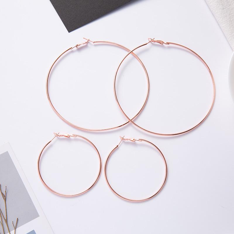 European & American Large Geometric Dangle Earrings: Exaggerated Hoop & Halo Styles