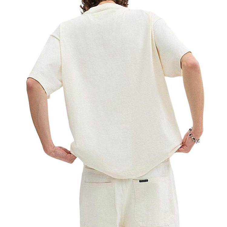 Coach SS24 Letter Print Loose Fit Crew Neck T-Shirt Men T-Shirts White CT029-WHT
