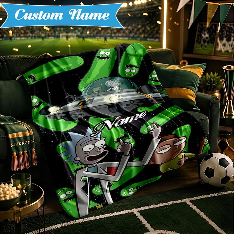 Custom Name Alien Adventure Space Blanket Lightweight Ideal Bedding Blanket Perfect for Travel, Camping, Living Rooms, Sofas, Christmas gift