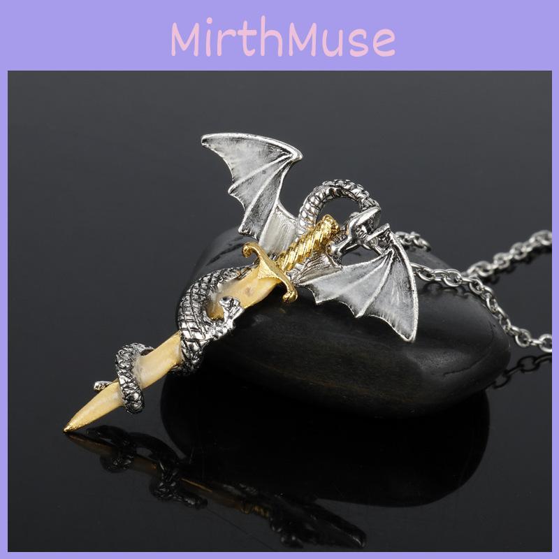 Luminous Winged Dragon Necklace With Alloy Pendant For Men And Women