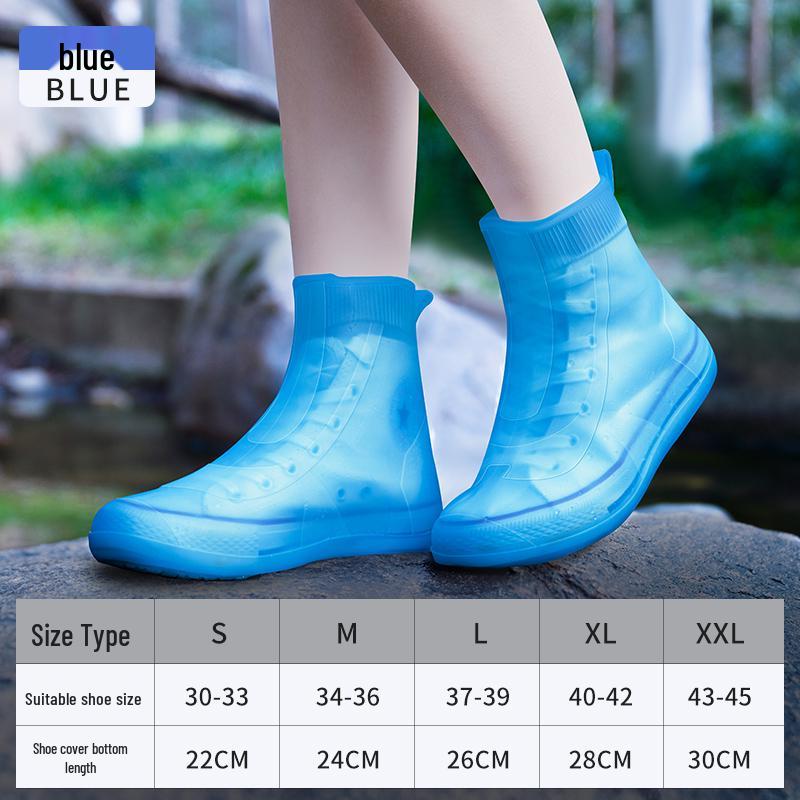 Unisex Waterproof Non-Slip Silicone Rain Boots - Wear-Resistant Overshoes for Mountaineering