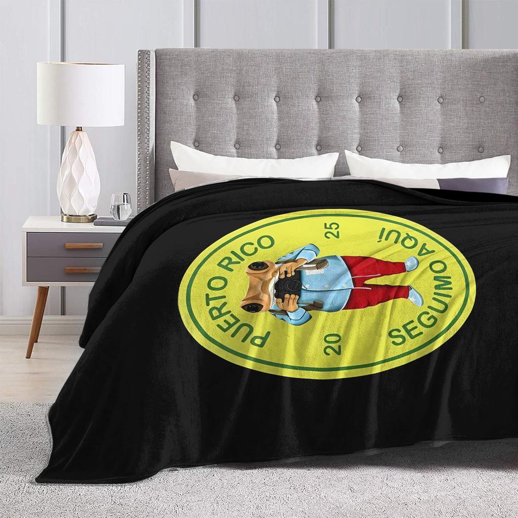 DTMF Más Fotos Puerto Rico Frog 2025 Fleece Throw Blanket Bad Bunny Blankets for Sofa Couch Ultra-Soft Bedspread,