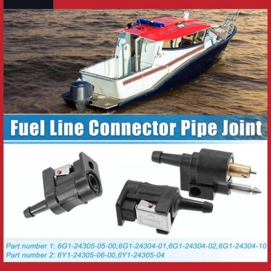 Pack of 3 Boat Engine Fuel Line Connector Fittings Joint for Yamaha Outboard
