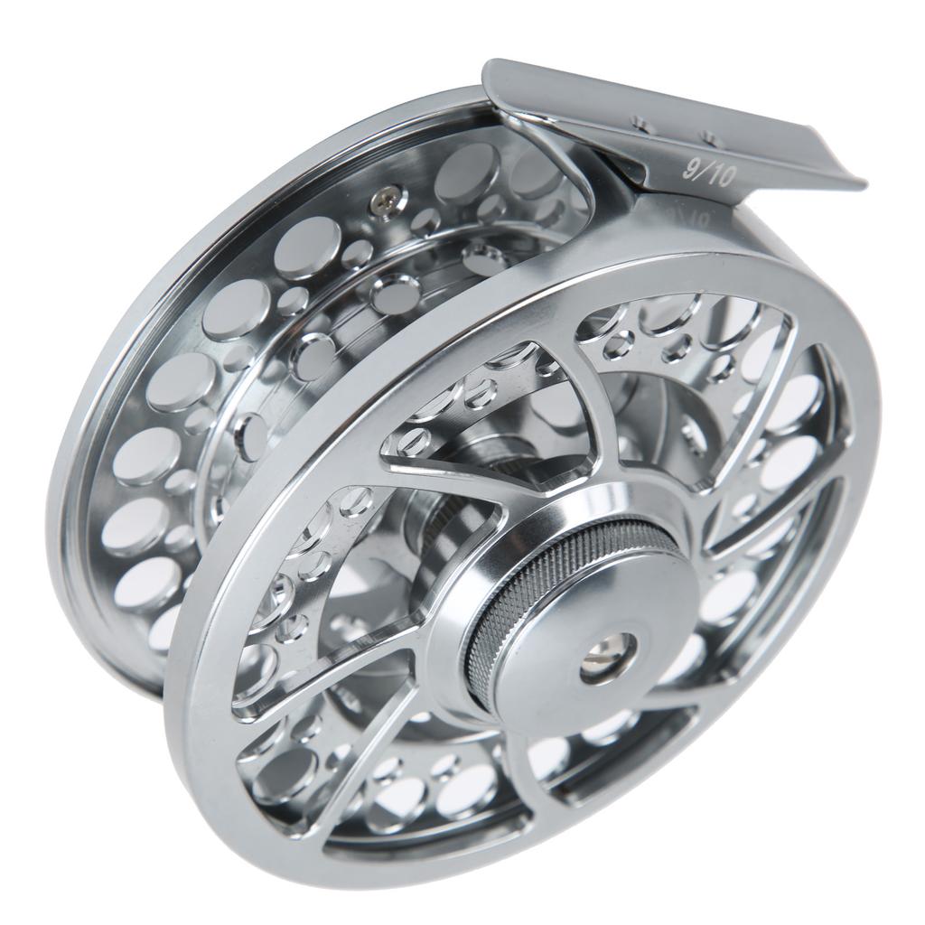 9/10 Fishing Fly Reel 3 Ball Bearing 1:1 Gear Ratio CNC Aluminum Alloy Fishing Reel