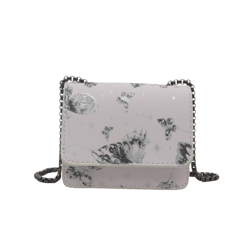 

Маленькая квадратная сумка с принтом бабочки женская сумка 2024 новая модная сумка-мессенджер темперамент простая сумка цепочка сумка для мобильного телефона