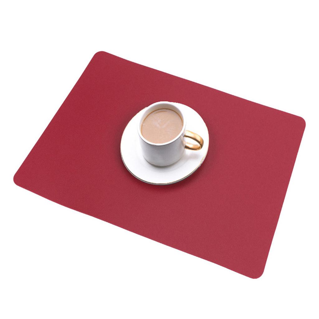 PU Leather Placemat Multipurpose Non-Slip Heat Resistant Table Mat For Home