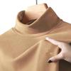 Men’s Double-Sided Fleece Long-Sleeve T-Shirt with Half-High Collar - Thickened Base Layer for Autumn/Winter