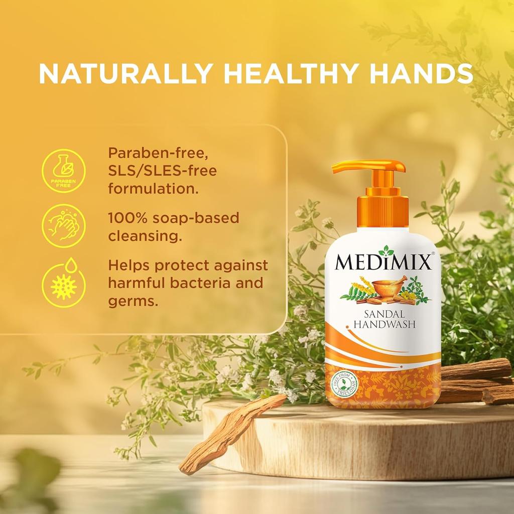 Medimix Sandal Liquid Handwash 500g Combo Pack | Gentle Germ Protection, Soft Moisturized Hands