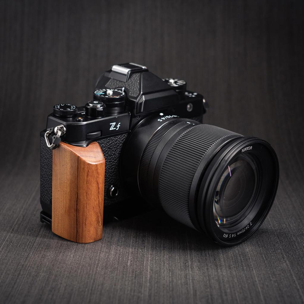 Iborrys Premium Solid Wood Camera Compatible with Nikon Zf with Dedicated Quick Release Handcrafted with Premium Retro Natural Wood Handle Grip,