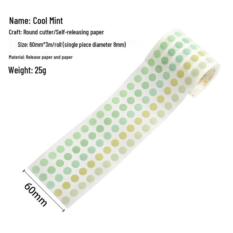 Morandi Color Polka Dot Washi Tape and Planner Stickers Set