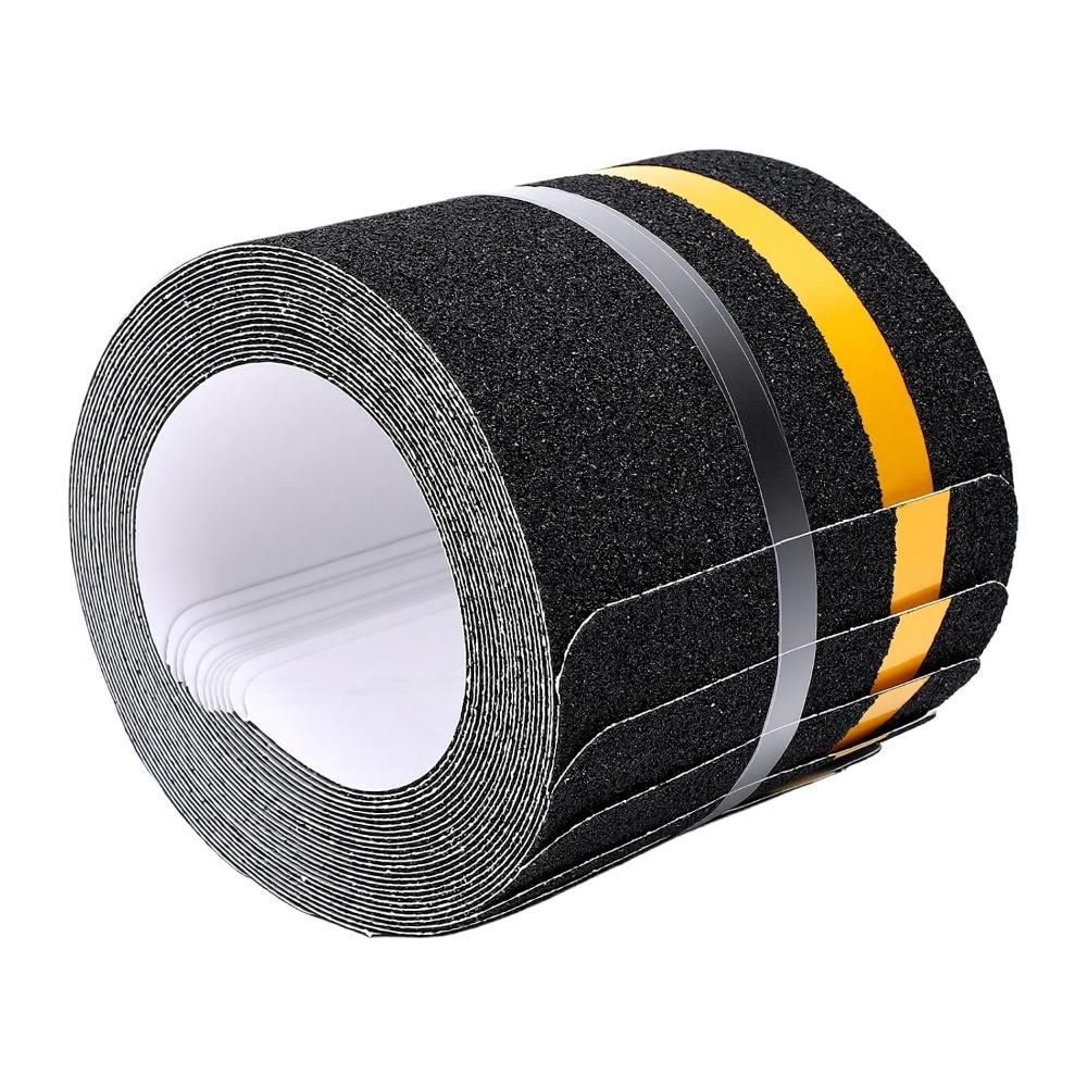10 PCS Black Anti Slip Stair Treads 60 Grit Adhesive Grip Pads Durable Non Skid Tape Stairs