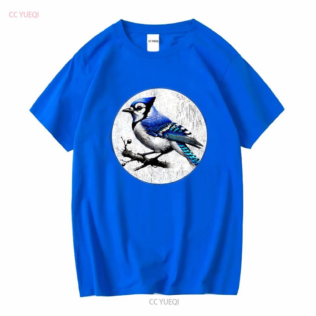Retro Blue Jay Distressed Design by Bird Fan T Shirt NEW 10 Colors Vintage Washed Graphic Unisex Slightly Designer Clothes