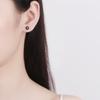 925 Sterling Silver Zircon Birthstone Earrings for Women – Simple Crystal Design