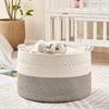 Grande Cesto Portacontenitori in Corda di Cotone per Bucato, Giocattoli, Vestiti, Articoli per la Casa Design Moderno Minimalista
