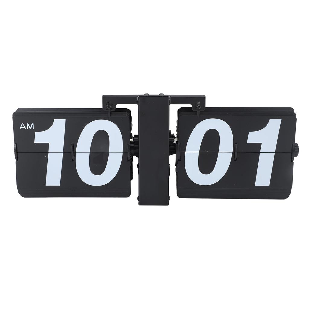 Flip Clock PVC Stainless Steel Battery Powered Retro Mechanical Digital Automatic Flip Down Desk Clock for Living Room