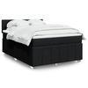 VidaXL Slat Bed Base with Mattress Black 160x200 Cm Fabric 3289421