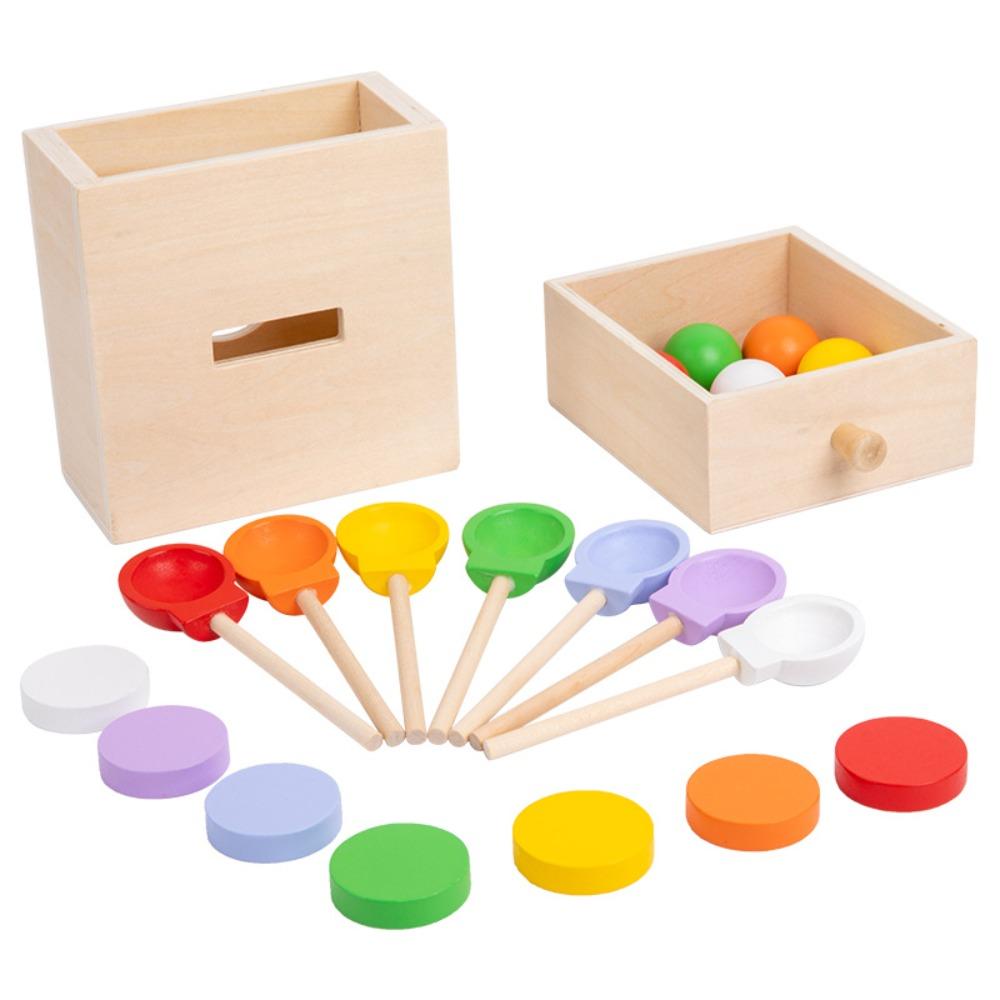 

2-in-1 Object Permanence Box Color Shape Sorting Early Childhood Toys Montessori Toys For Babies