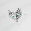Zirconia Fox Mask Brooch: Luxury, Versatile, Elegant High-End Cardigan Pin Accessory.