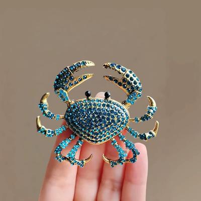 Fashionable Retro Inlaid Diamond Brooch Sweater Brooch