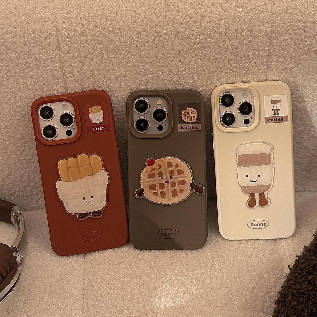 Suitable for Apple16Phone Case17promax Fun Food: French Fries iphone14Three-Dimensional13Korean Style12Silicone