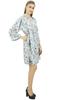 Bimba Women's Gray Floral Printed Georgette Bridesmaid Getting Ready