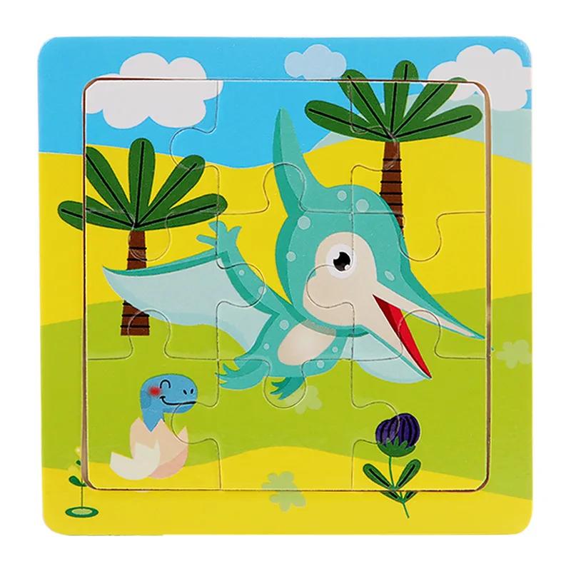 3D Puzzles Cartoon Animals Montessori Game Children Cognitive Jigsaw Puzzle Infant Playthings Educational Toys Ideal for Toddler