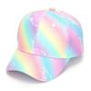 Duck Tongue Design Peaked Cap Tie-dye Print Visor Cap Kids Baseball Cap  For Children Girls