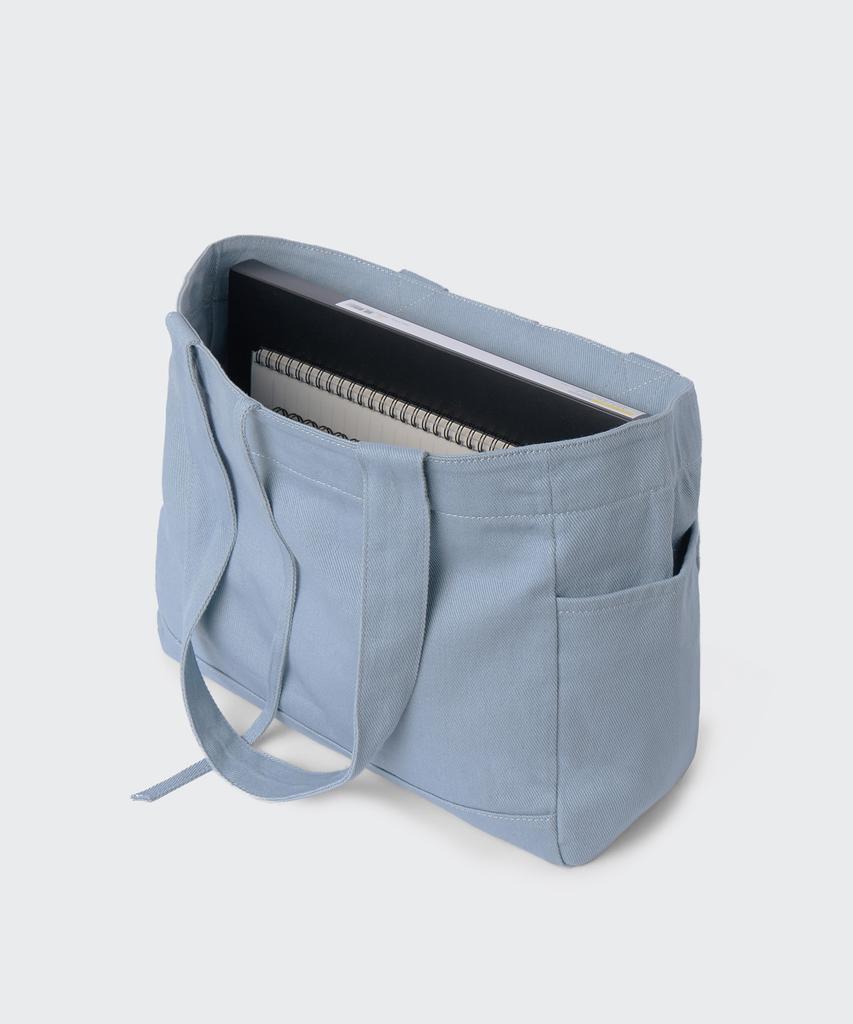Musinsa Standard Woman Women'S Washed Cotton Shoulder Bag [Sky Blue]
