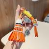 High-Value Rainbow Badminton Pendant Keychain: Creative Sports Backpack Decoration & Gift