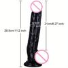 28 Cm Realistic Dildo Penis for Women Plug Anal Sex Toys Huge Fake Penis with Suction Cup Flexible G-spot Curved Shaft and Ball