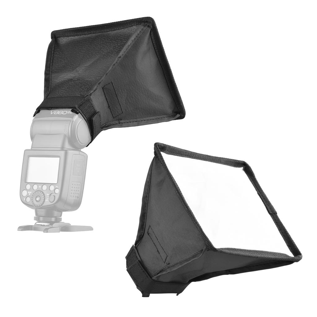 17 * 15cm/ 6.7 * 6in Mini Universal Camera Flash Softbox Speedlite Diffuser Foldable with Carry Bag