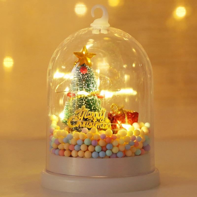 Christmas decorations, Christmas tree, night lights, luminous small hanging lights, snow ornaments, Christmas gifts