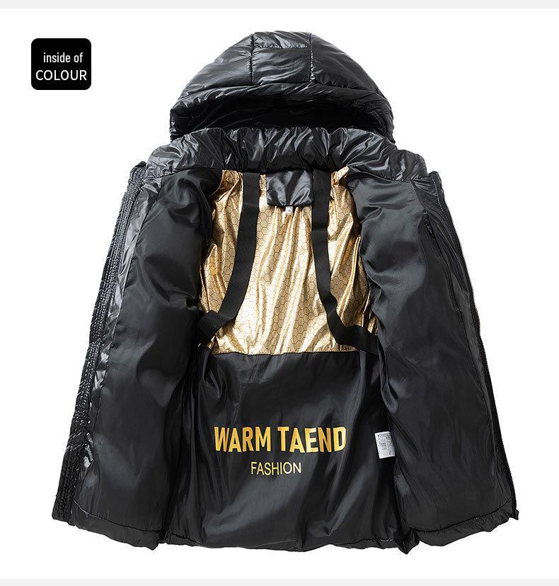 Men's 2025 Winter Hooded Thick Cotton Jacket - Warm, Windproof Korean Style Casual Coat