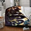 Kiss Band Flames Blanket Soft Throw Blanket For Home Bedroom Bed Sofa Travel Office Solid Christmas Blanket