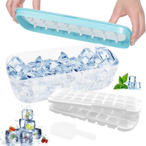 Silicone Ice Maker with Airtight Lid, Ice Cubes, Small Ice Cubes, Soft Ice, Easy Ice Removal, Durable, Suitable for Freezing, Ideal for Home Use