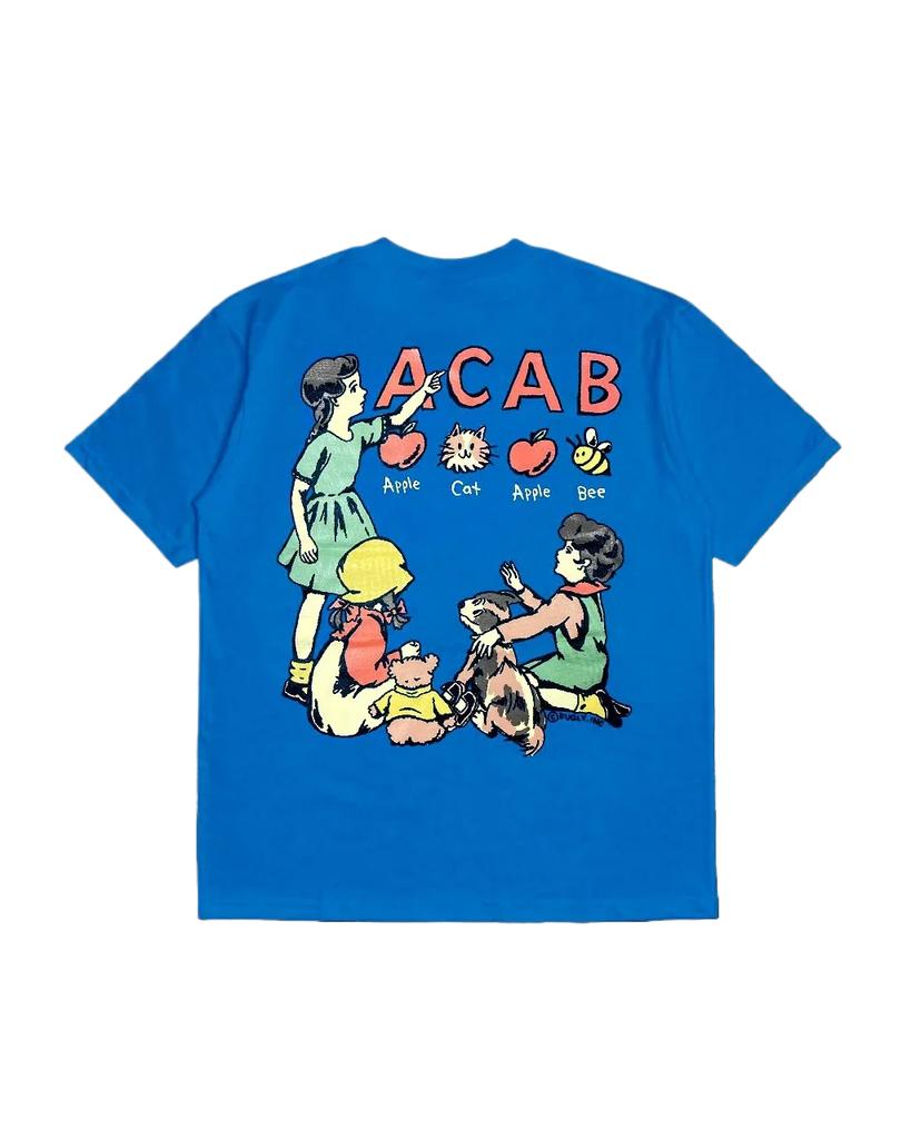 Men's Pure Cotton T-shirt Summer New Fashion Cartoon ACAB Personalized Pattern Design Casual T-shirt Street Top