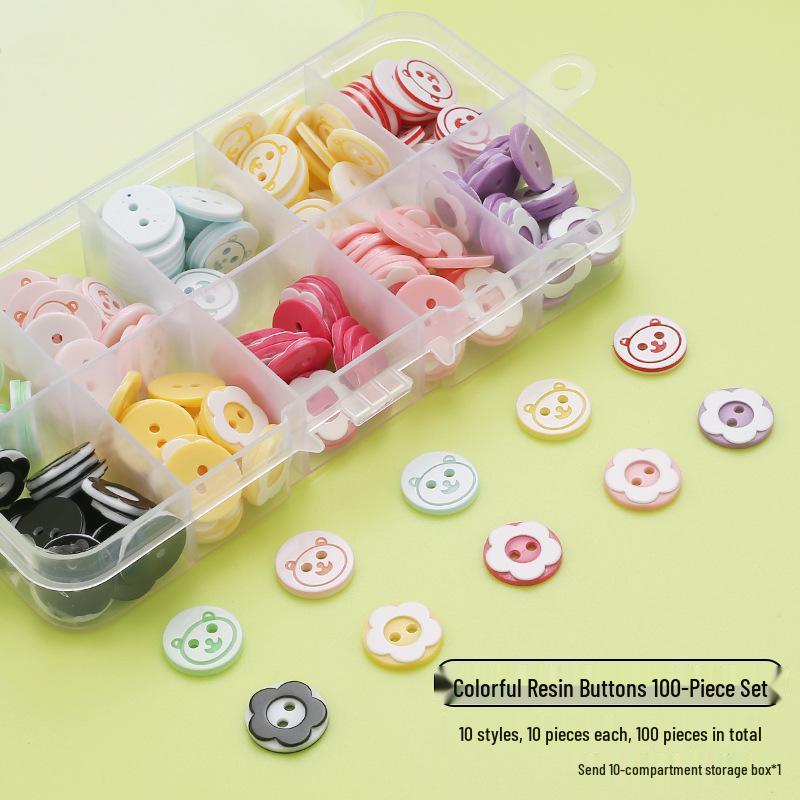 Colorful Plastic Buttons for Baby & Children's Shirts, DIY Crafting - Two & Four Holes