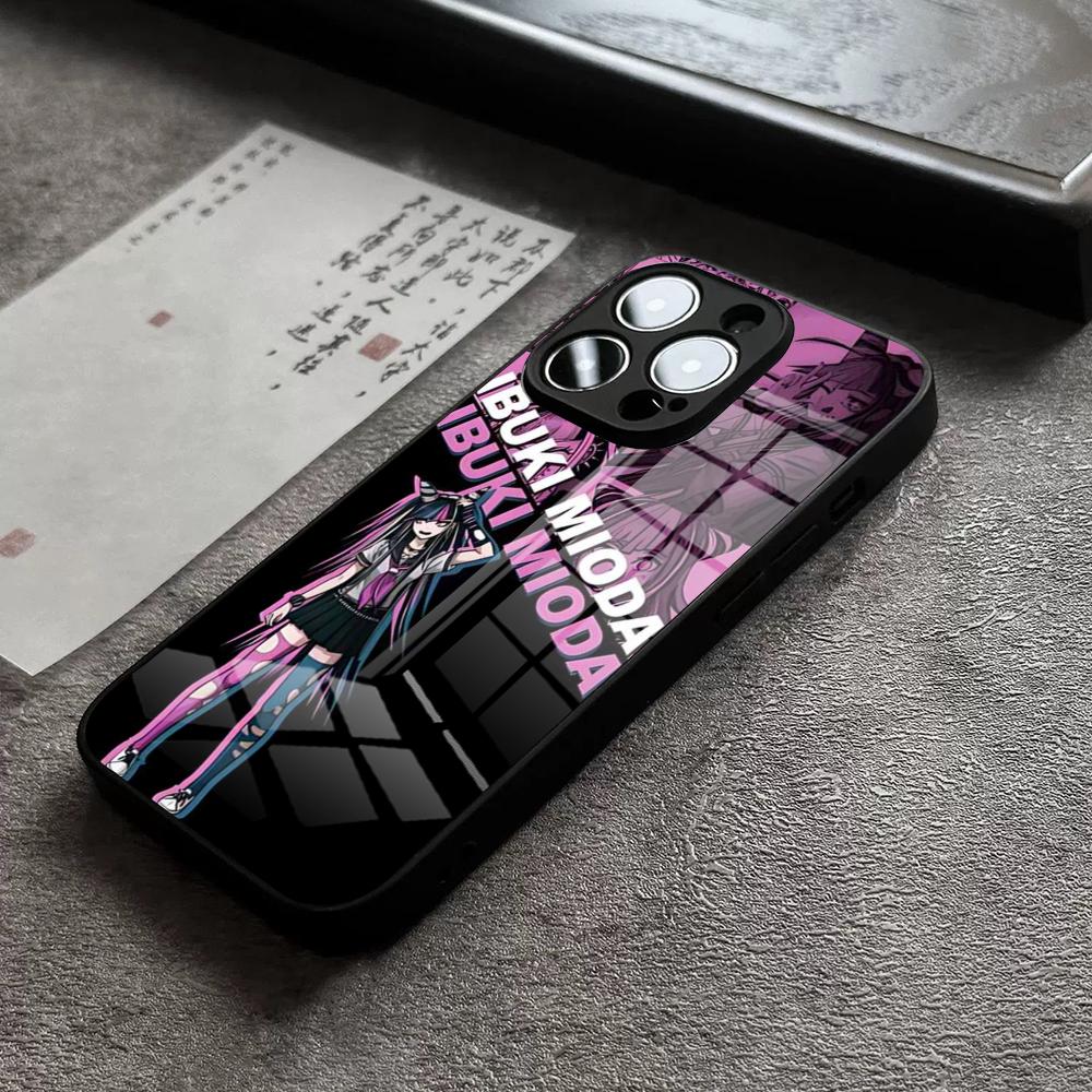 Anime Danganronpa Phone Case For IPhone 15 Pro Max 14 Pro 12 11 13 Mini X XR XS 16 Plus SE Tempered Glass Back Cover